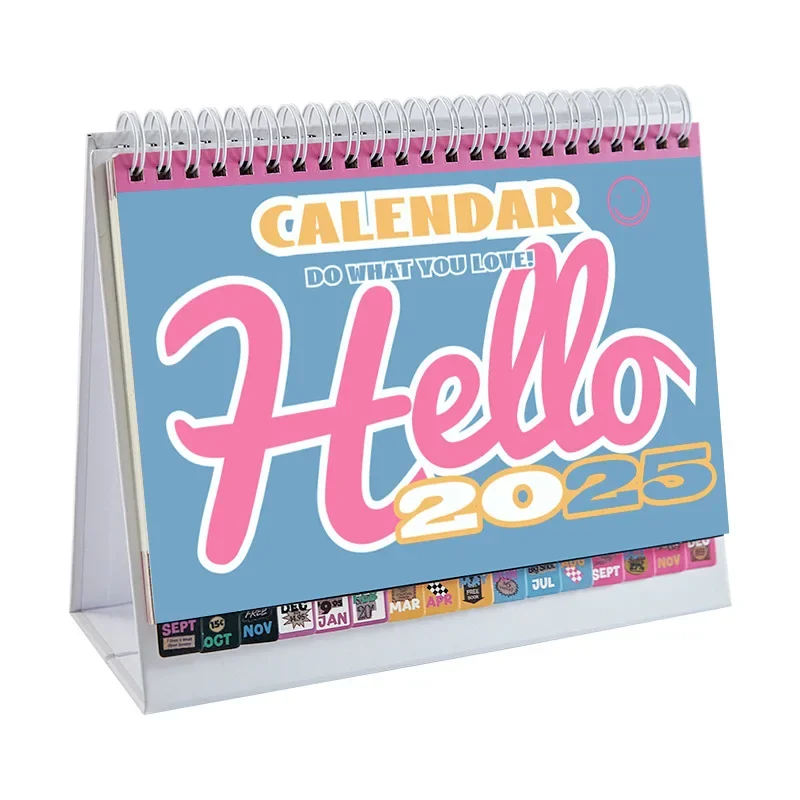 2025 Desktop Calendar Self-discipline Punch Card For Home Office To Do List Planner Supplies