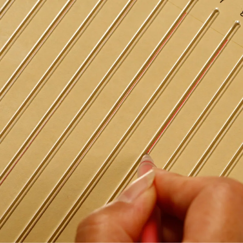 Transparent Ruler Board Half Ripe Xuan Paper PVC vertical Sewing Cutting Tools scripture Copy Measuring Supplies