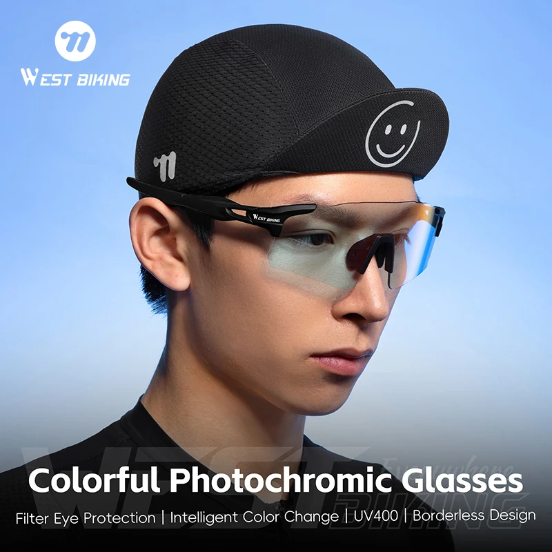 

WEST BIKING Photochromic Cycling Glasses Polarized MTB Road Bike Glasses UV400 Protection Sunglasses Ultra Light Sport Eyewear