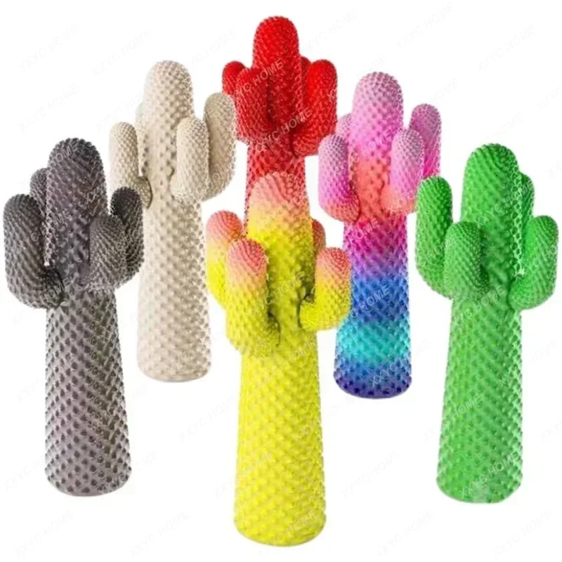 Cactus Sculpture Coat Rack Living Room Showcase Clothing Store Plant Decoration FRP Floor Large Ornaments