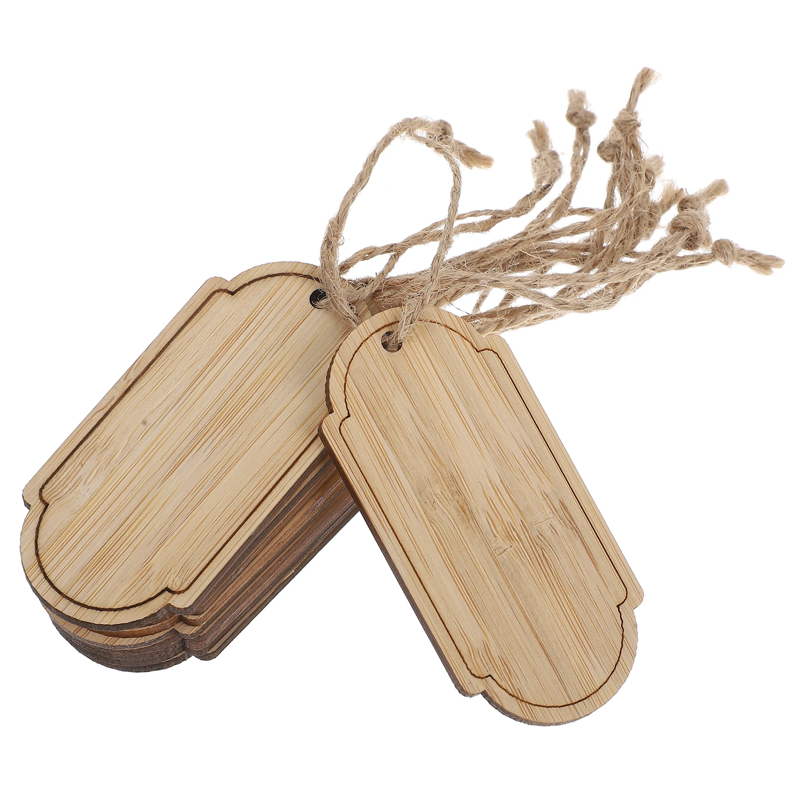 

10 Pcs Bamboo Small Hang Tag Flower Name Gardening Tags Greenhouse Sign Labels Clothing Pot Planter Wooden Signs for outside