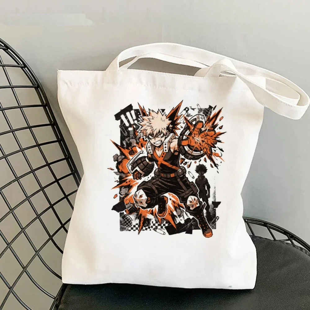 Bakugo tote bag torba na zakupy foldable canvas  grocery bolsas de tela woman