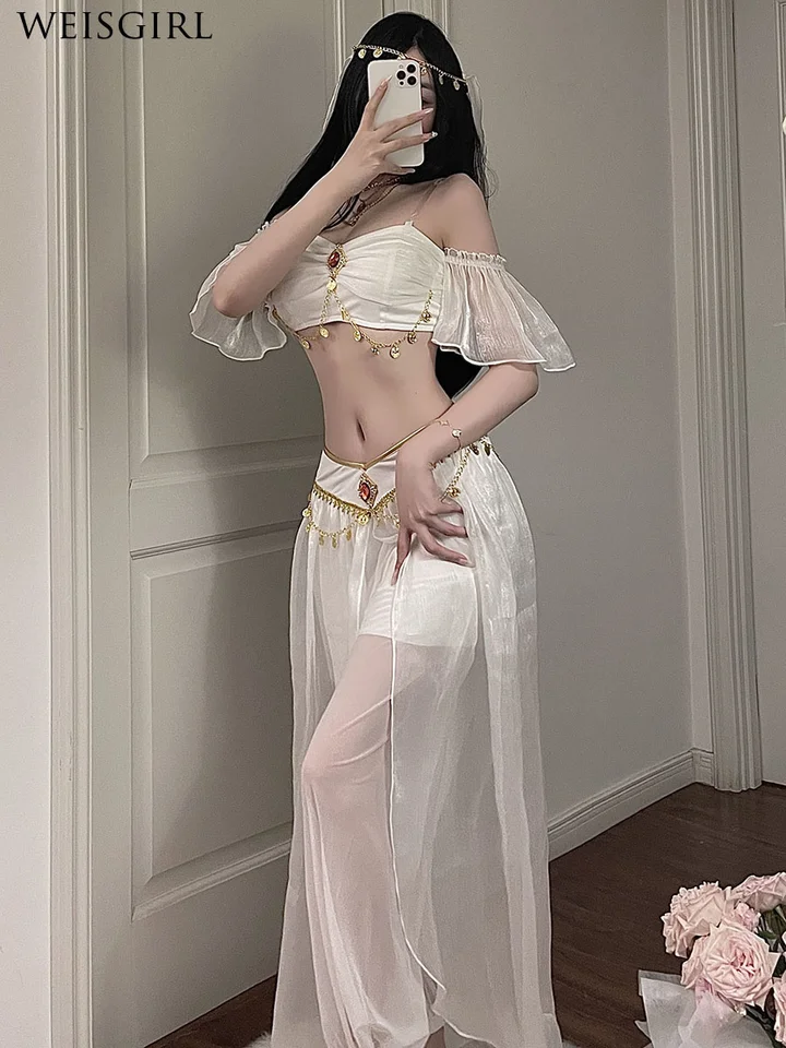 Sexy Goddess Princess Cos Cleopatra Bely Exotic Indian Dance Western Region  Dance Concubine Costume Egyptian Goddess Cosplay Set - AliExpress 200000532