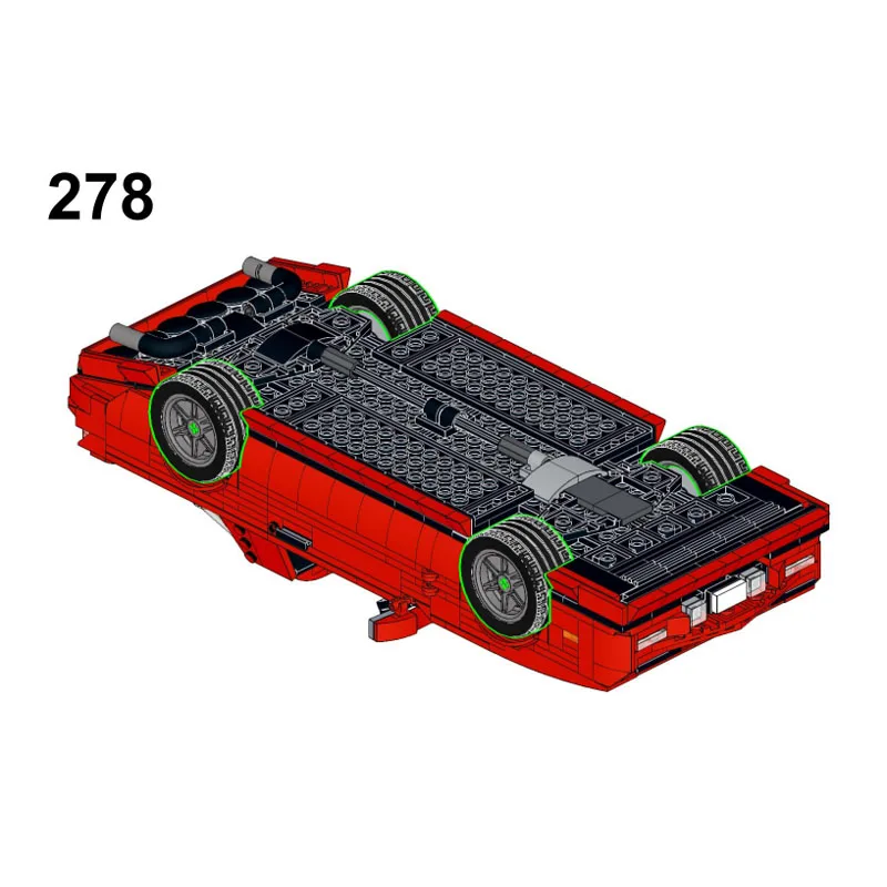 

MOC-186738 Red Classic Iconic Sports Racing Sports Car Building Blocks Model 1384 PartsMOC Creative Toys for Boys Kids Gifts