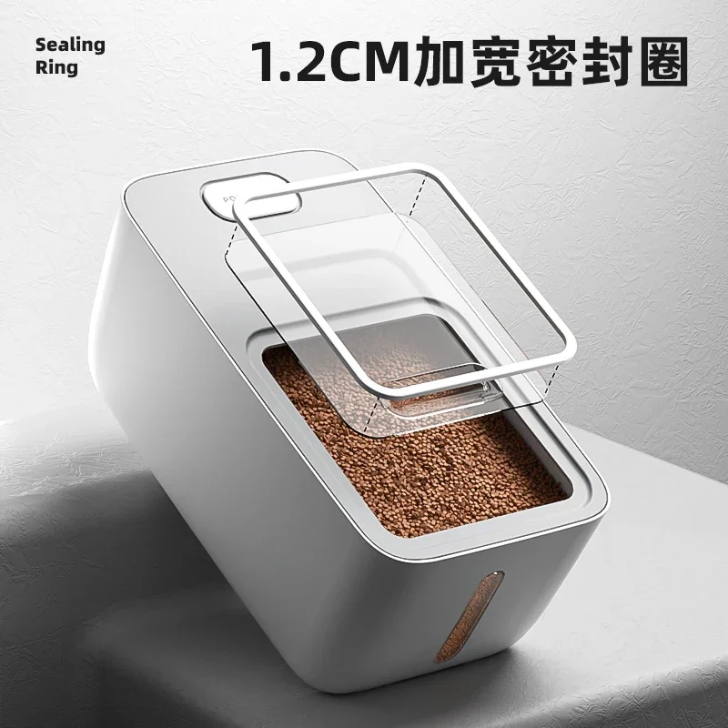 6-7kg Capacity Moisture-proof Dog Food Sealing Bucket Food Storage Bucket Pet Vacuum Cat Snack Organiser Cat Food Storage Bucket