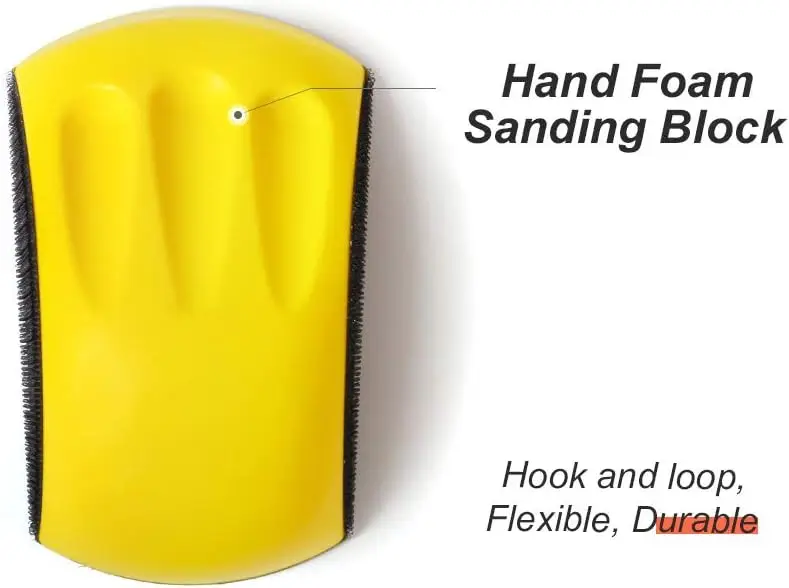 6 Zoll 150 mm Handschleifblock PU Hakenschlaufe/Leder Handschleifwerkzeug für Klettverschluss Schleifpapier Kfz-Schleifscheibe – Detail 6