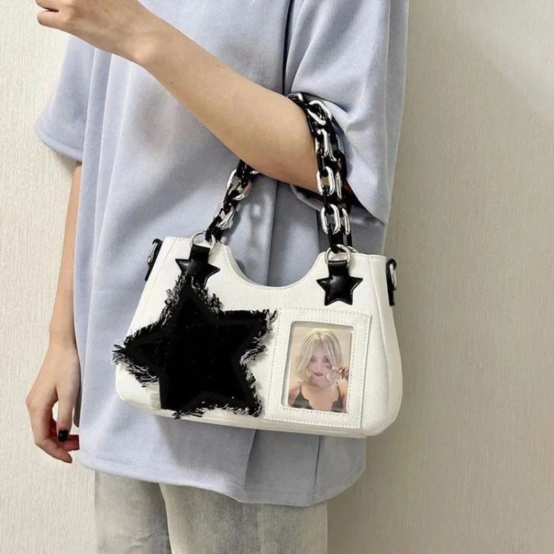 Cowboy Transparent Crossbody Bag Daily Matching Original Vintage Spicy Girl Y2k Single Shoulder Japanese Handbag Fashion Item