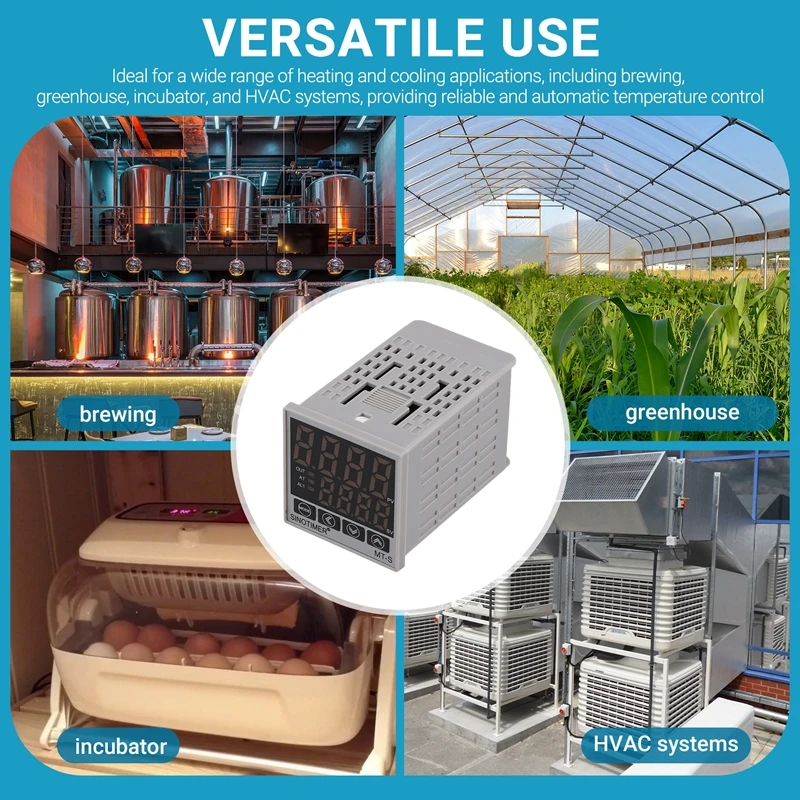 SINOTIMER pengendali suhu PID, pengukur temperatur tampilan Digital pintar termostat