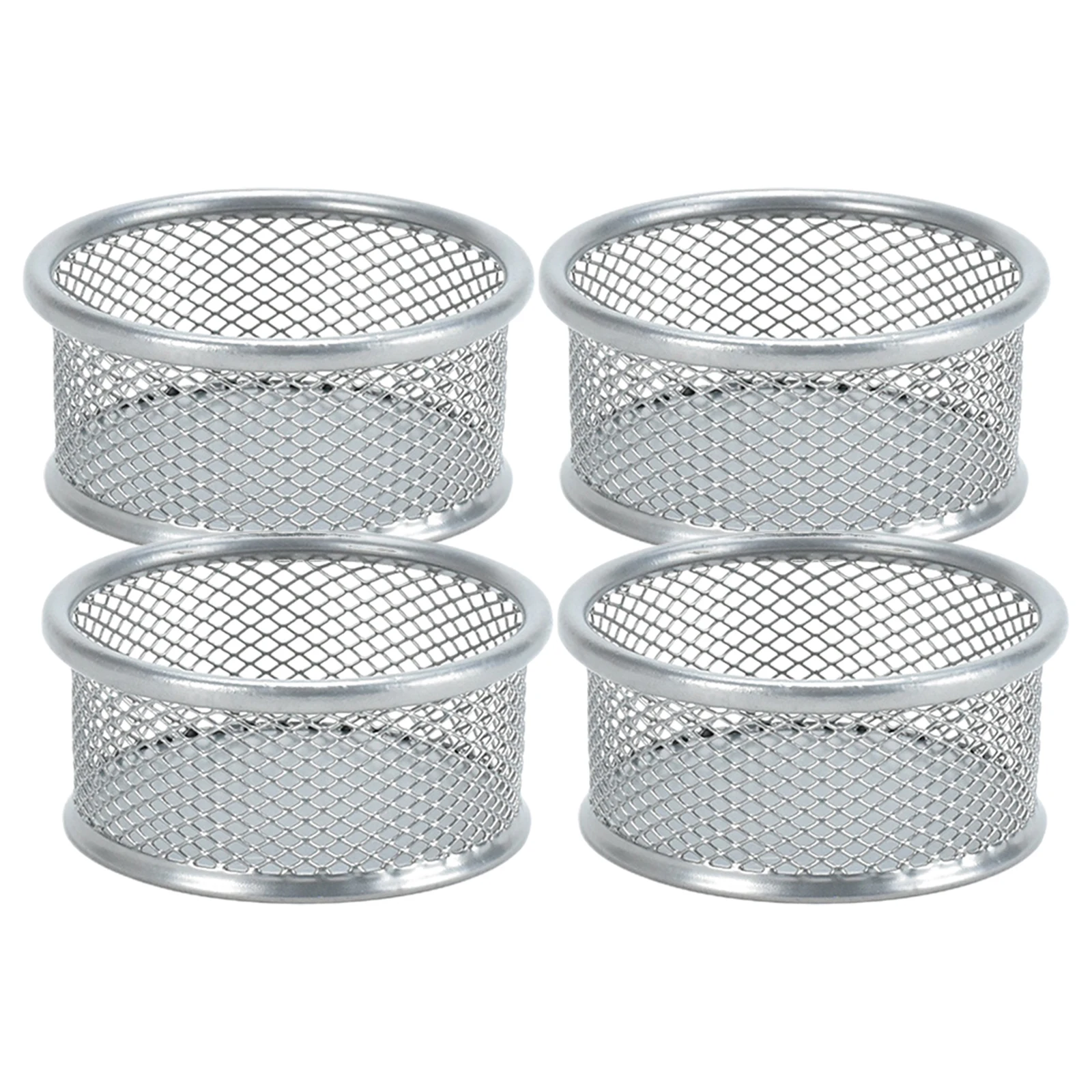 

4pcs Paperclip Holder Mesh Basket Desktop Organizer For Small Items Storage Container Office Supplies Desk Organizer