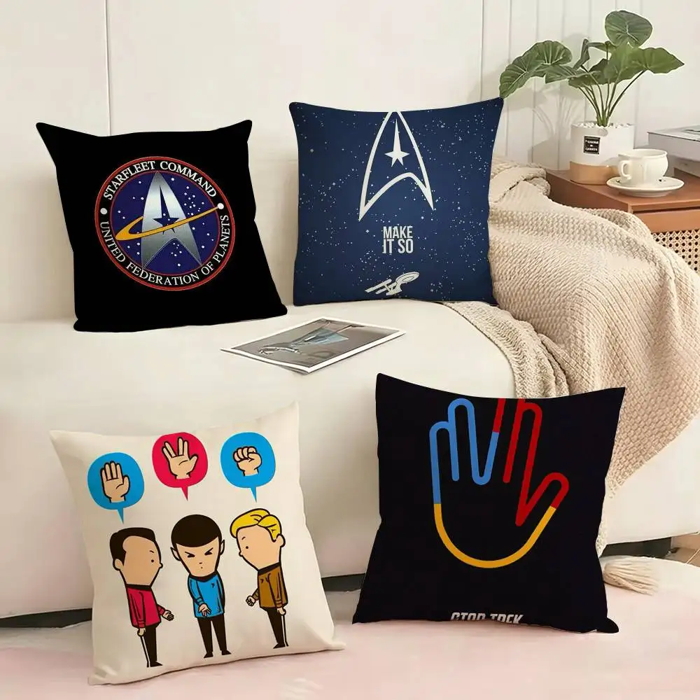 S-Star Trek Spock Space Pillow Case Square Double-Sided Sofa Cushion Cover Bedroom Bedside Pillow Gift