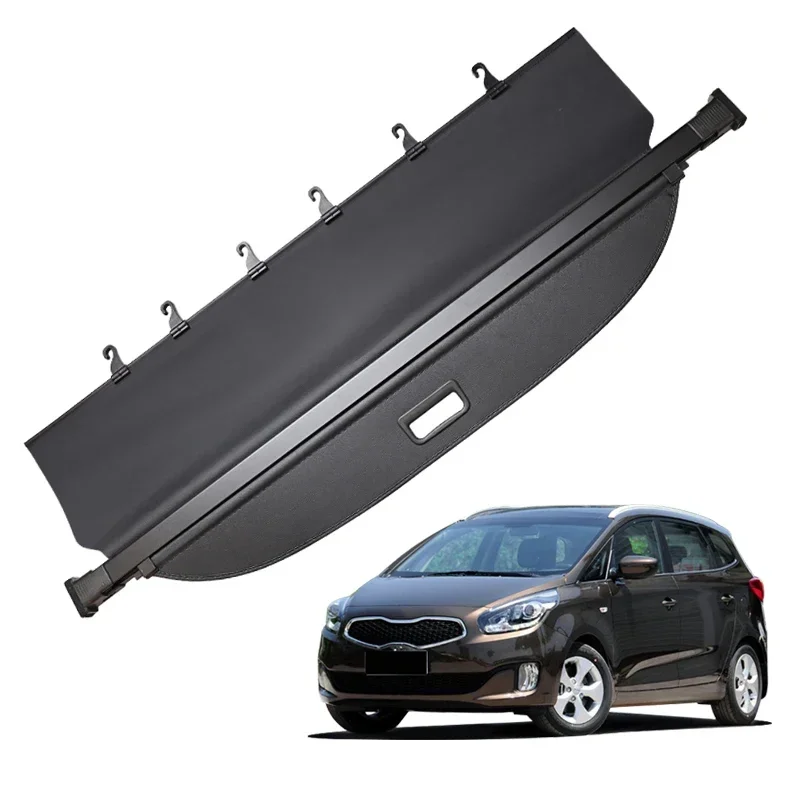 สําหรับ Kia Carens 2009-2013 ไฟท้ายอัตโนมัติกล่องอุปกรณ์ตกแต่งภายใน 5 ที่นั่ง Retractable Trunk Cargo Cover