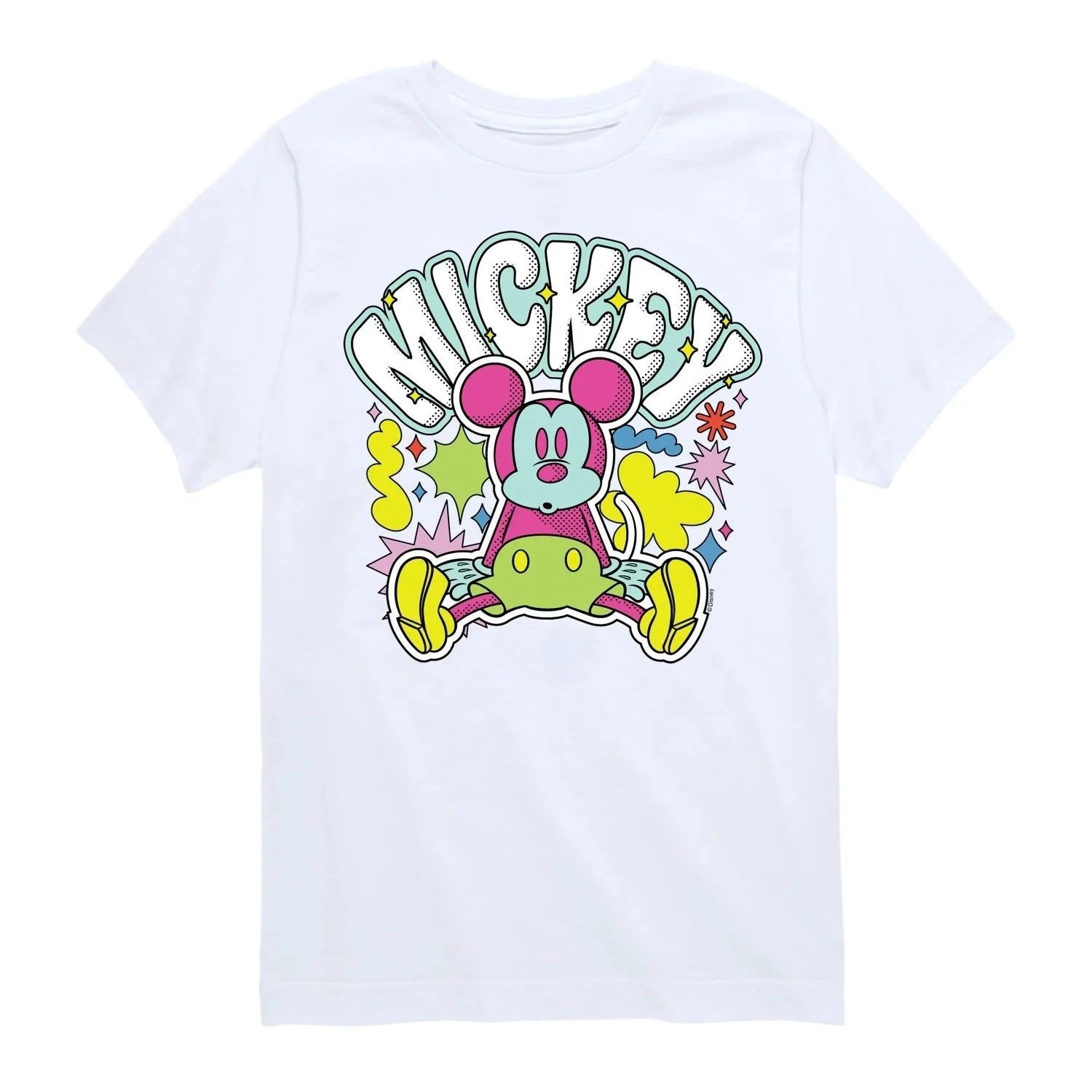 

Cartoon Elements Print Mickey Mouse Loose Comfortable Casual Cotton T-shirt Short Sleeve Men and Women with The Same Style