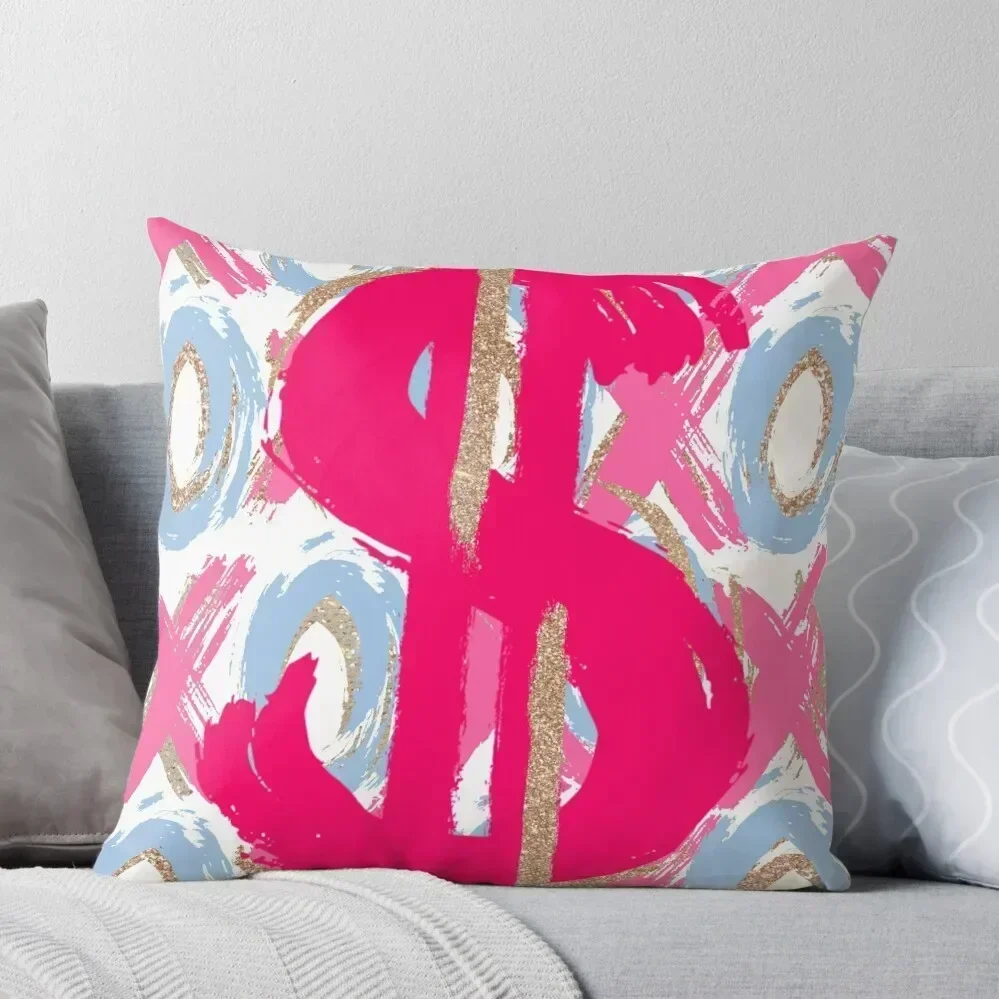 

dollar sign xo Throw Pillow Pillow Decor Cushion Child luxury covers Sitting Cushion pillow