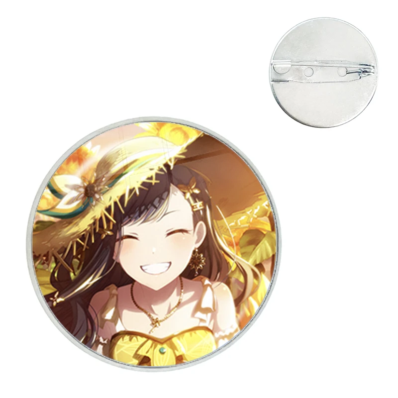 Project SEKAI Anime Shiraishi An Vivid BAD SQUAD Pin Glass Dome Badge Brooch Pins For Lover Girl Friends