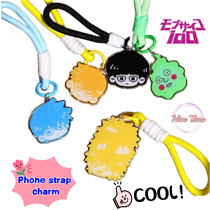 New Mob Psycho 100 Dimple Ritsu Kageyama  Shigeo Kageyama Reigen Arataka Keychain Pendant Schoolbag Lanyard Creative Decoration