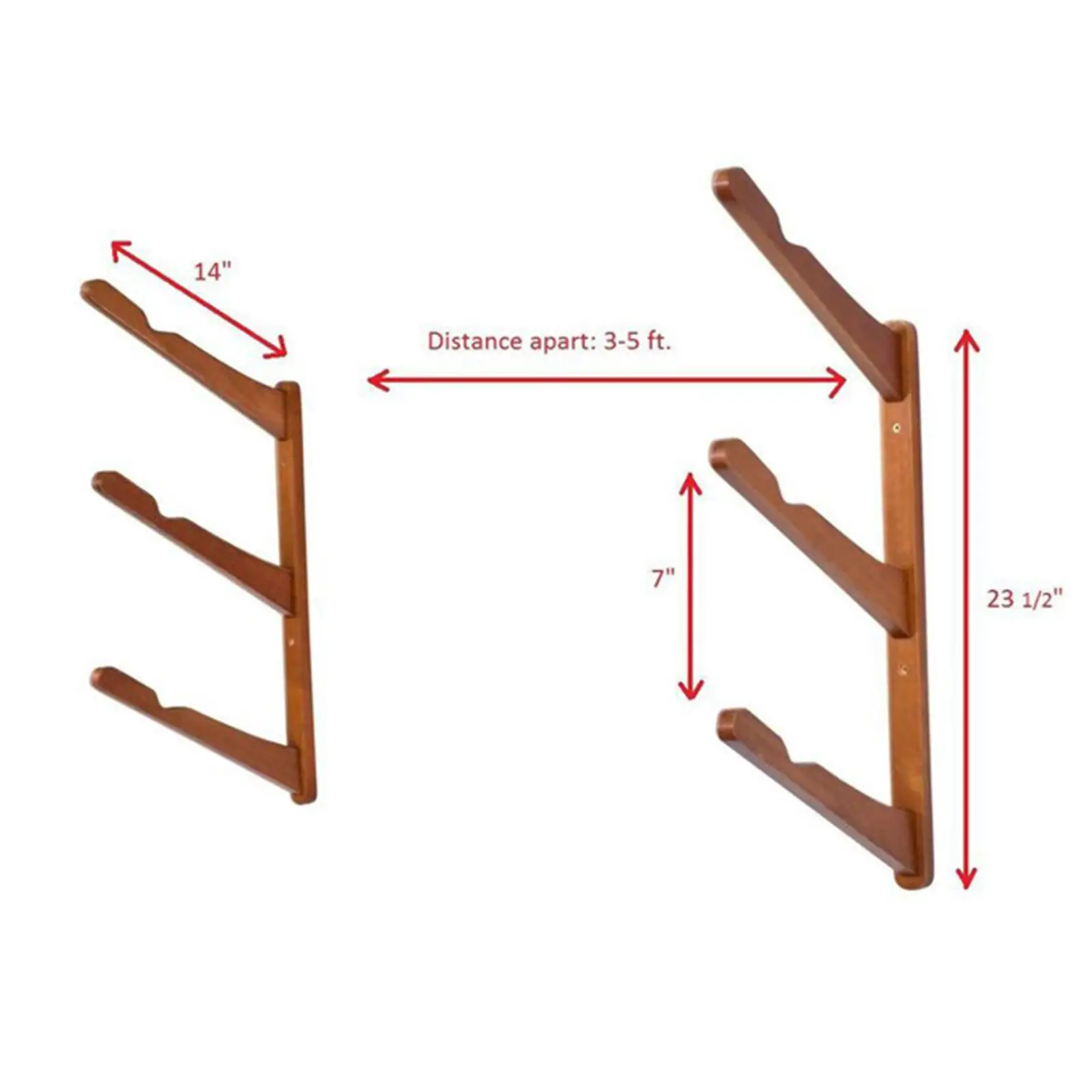 Wall Mount Surfboard Rack Premium Bamboo Material Sturdy Multifunctional Organizer for Club Garage Use