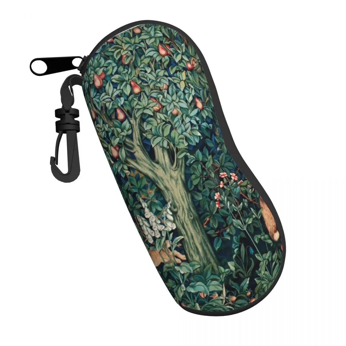 Fox And Hares By William Morris Shell Glasses Case Unisex Travel Floral Textile Pattern Eyeglasses Case Sunglasses Protector Box