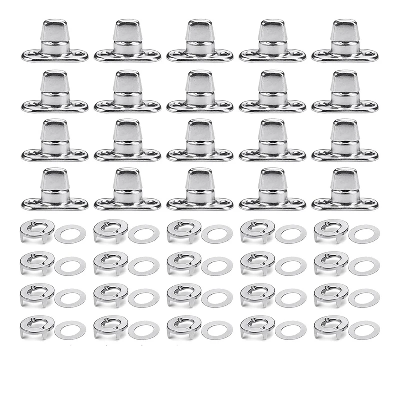 20 Sets Marine Grade Twist Lock Fasteners Turn Button Eyelet And Stud, For Canvas Fastener Turn Buttons Easy Install Easy To Use