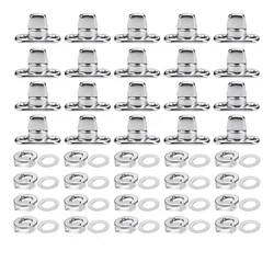 20 Sets Marine Grade Twist Lock Fasteners Turn Button Eyelet And Stud, For Canvas Fastener Turn Buttons Easy Install Easy To Use