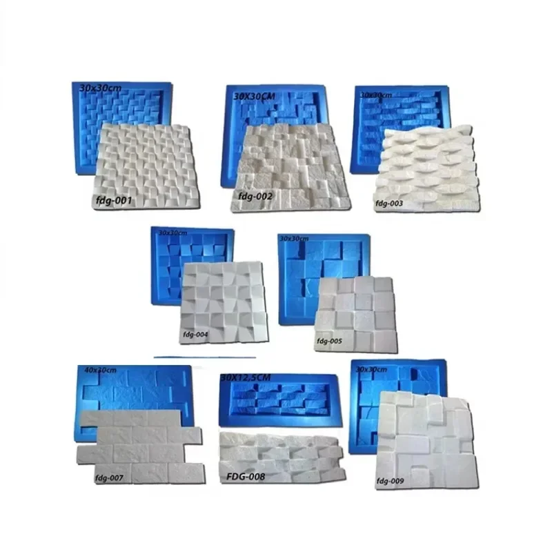 Rubber material decorative 3d wall panel mold