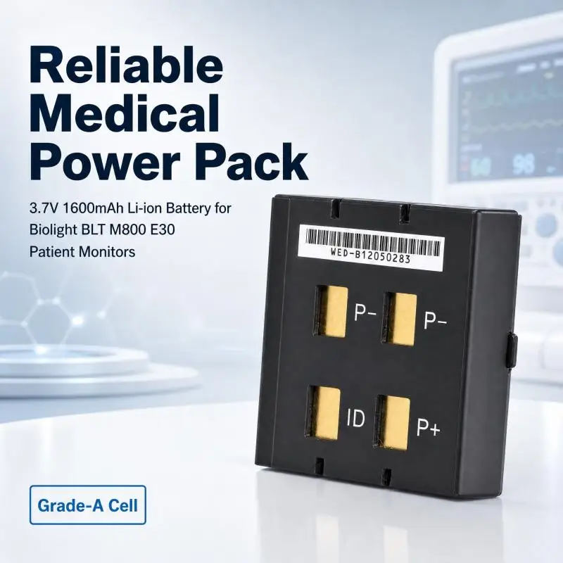 3.7V 1600mAh Li-ion Medical Battery LB-03 LB-05 Compatible with Biolight BLT M800 BLT-1203A E30 Patient Monitor Replacement Pack