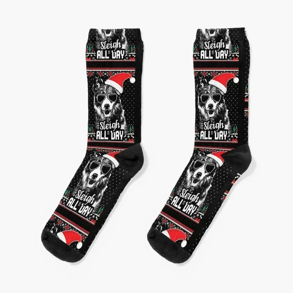 

Sleigh all Day Socks gym bright garter christmas gifts Men's Mens Socks Women's