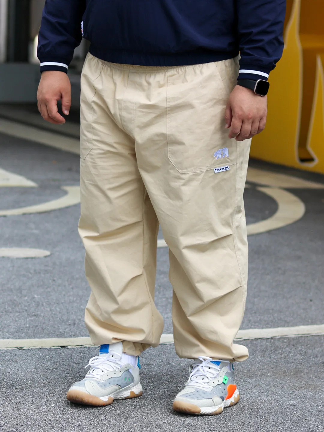 

2025 California Bear Embroidery Men's Cargo Pants, Casual Plus Size Pant, Outdoors Beam Foot Long Trousers, XL 2XL 3XL 4XL