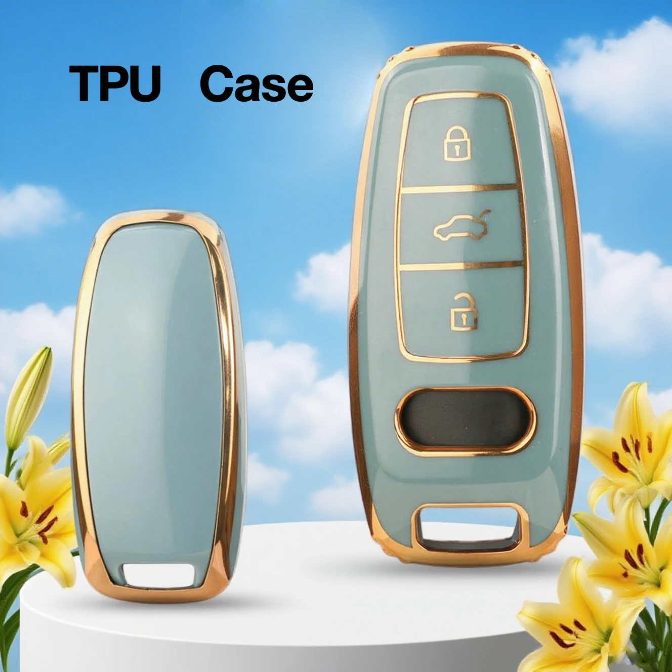 

Jingyuqin 3BTN Новый модный мягкий чехол из ТПУ для дистанционного ключа автомобиля для Audi A6 A7 A8 C8 Q8 D5 E-Tron Защитный брелок без ключа Аксессуары