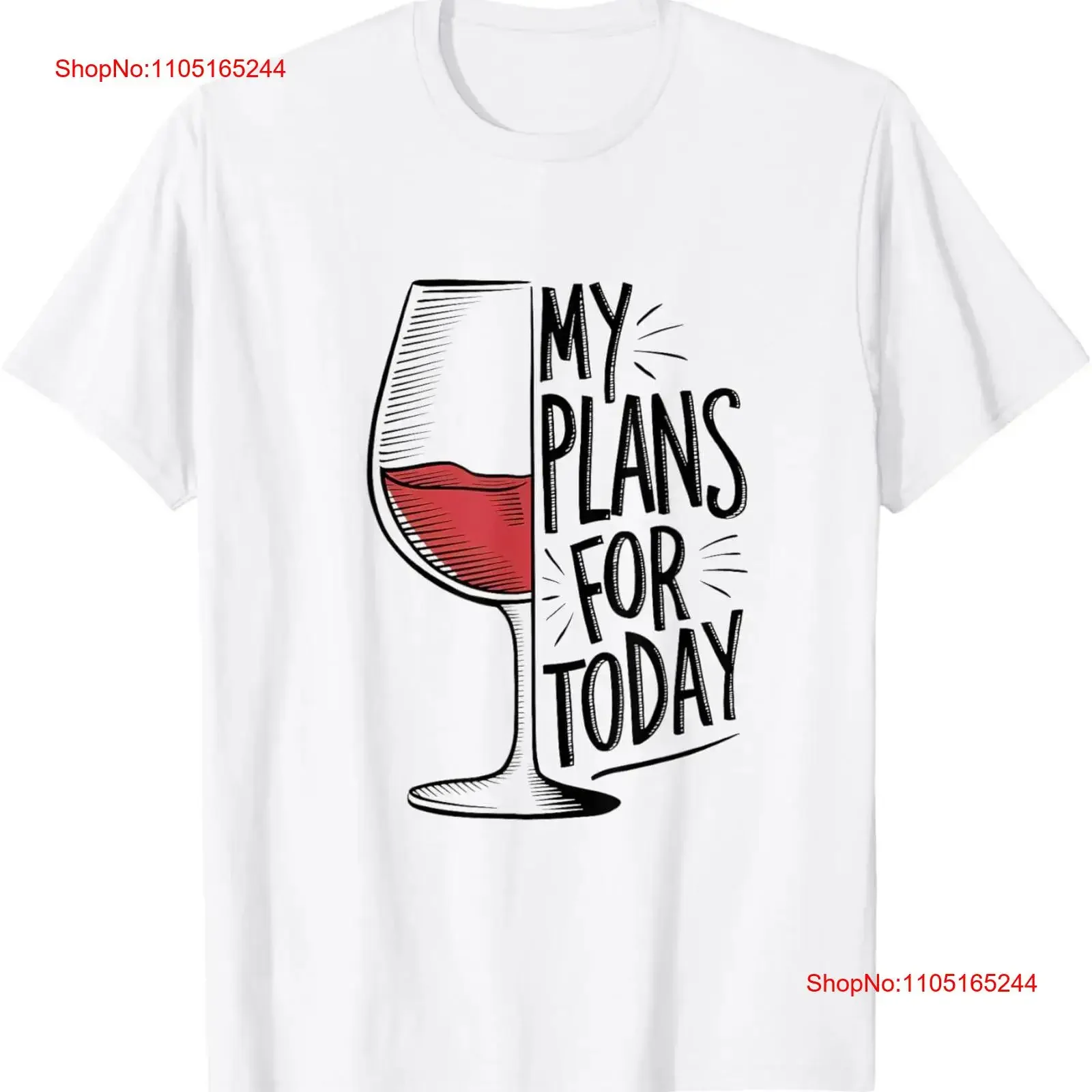 Mis planes para hoy Camiseta del amante del vino Top lavado vintage para uso diario Moda Casual Ropa de diseñador suave Cómoda