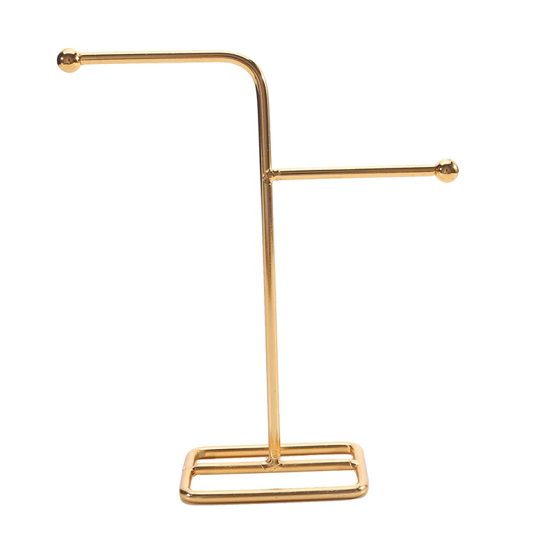 Metal Gold T-shaped Earrings Ring Necklace Watch Jewelry Shelf Jewelry Stand Counter Pendant Jewelry Display Stand