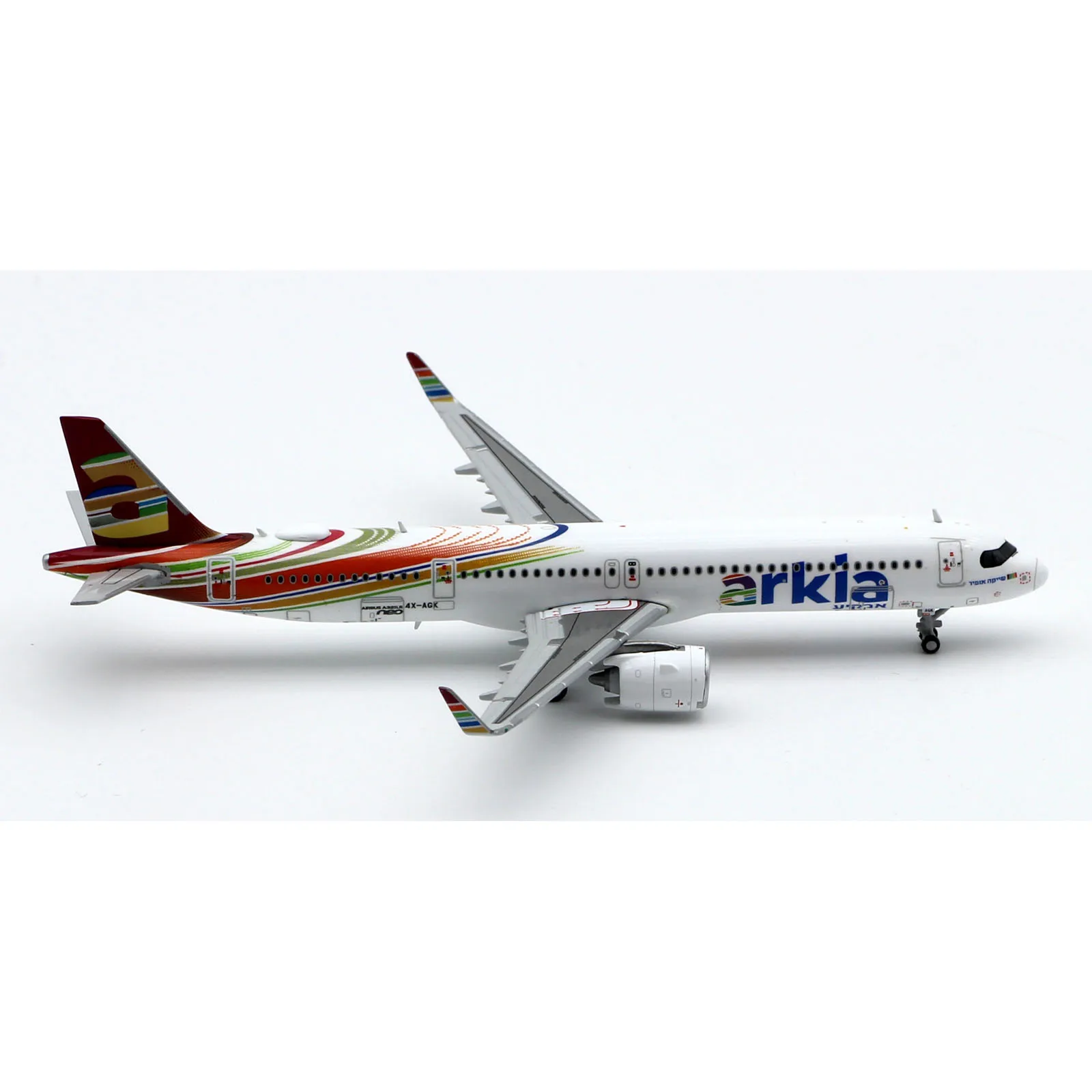 XX4450 Alloy Collectible Plane Gift JC Wings 1:400 Arkia Airlines Airbus A321neo Diecast Aircraft JET Model 4X-AGK With Stand