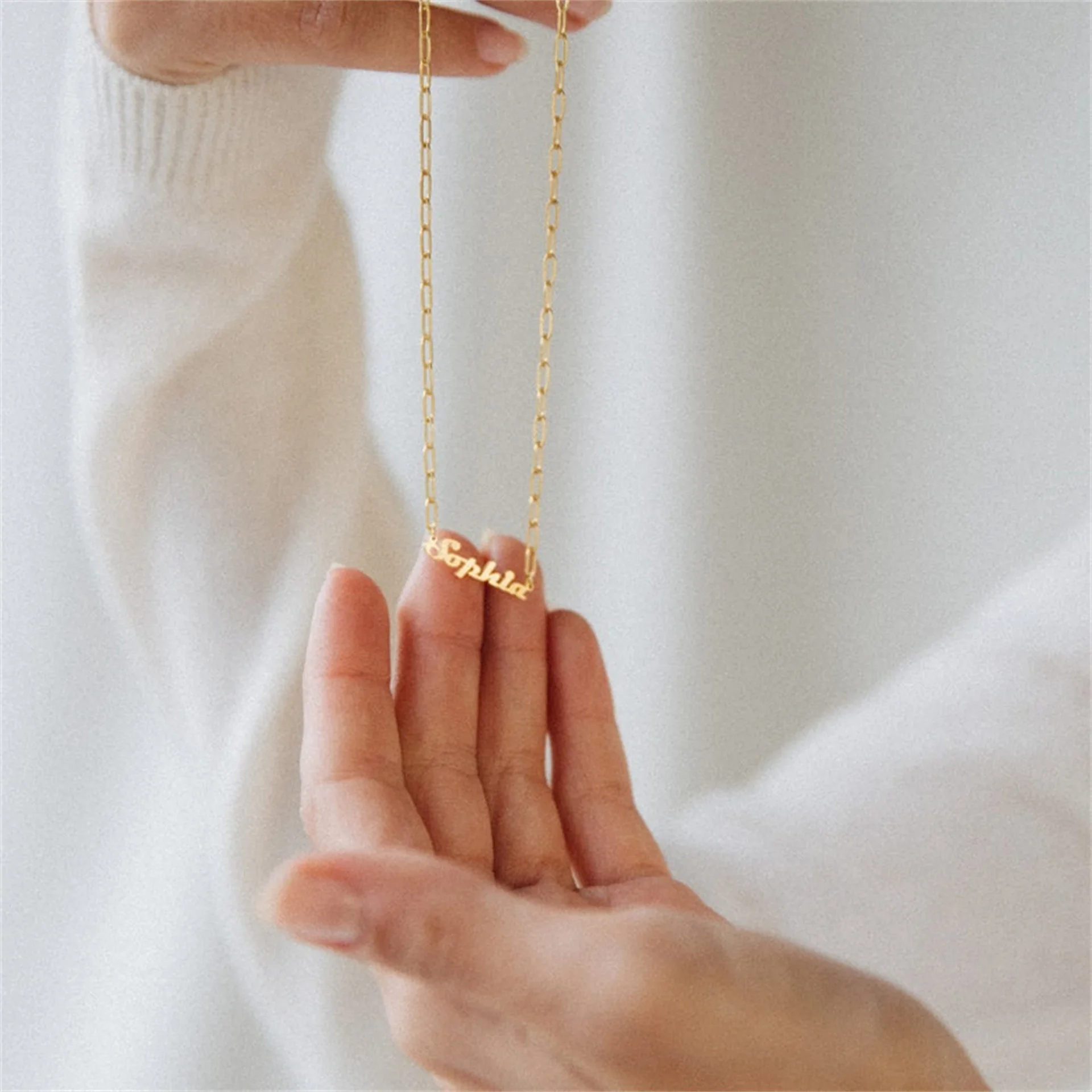 

Trendy Name Custom Necklace Personalized Golden Choker for Women Men Stainless Steel Pendant Customized Jewelry Dropshipping