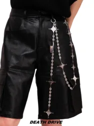 Retro Style Starlight Mens Pants Chain Multi-function Silvery Metal One's Waist luxurious y2k Key Chain Hip Hop Punk Accessories