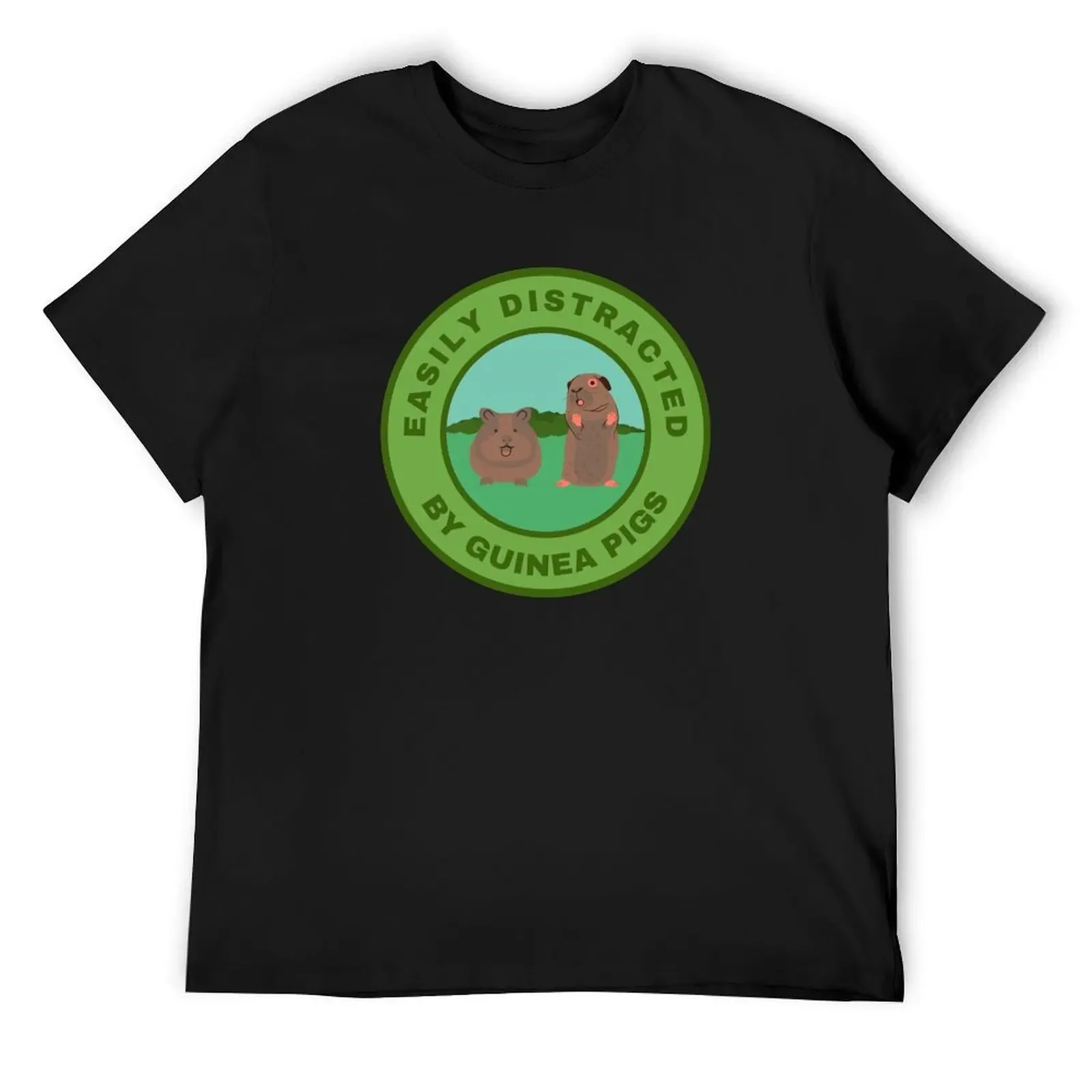 

Easily distracted by Guinea Pigs T-Shirt Man t-shirt graphic t shirt vintage graphics slim fit t shirts for men