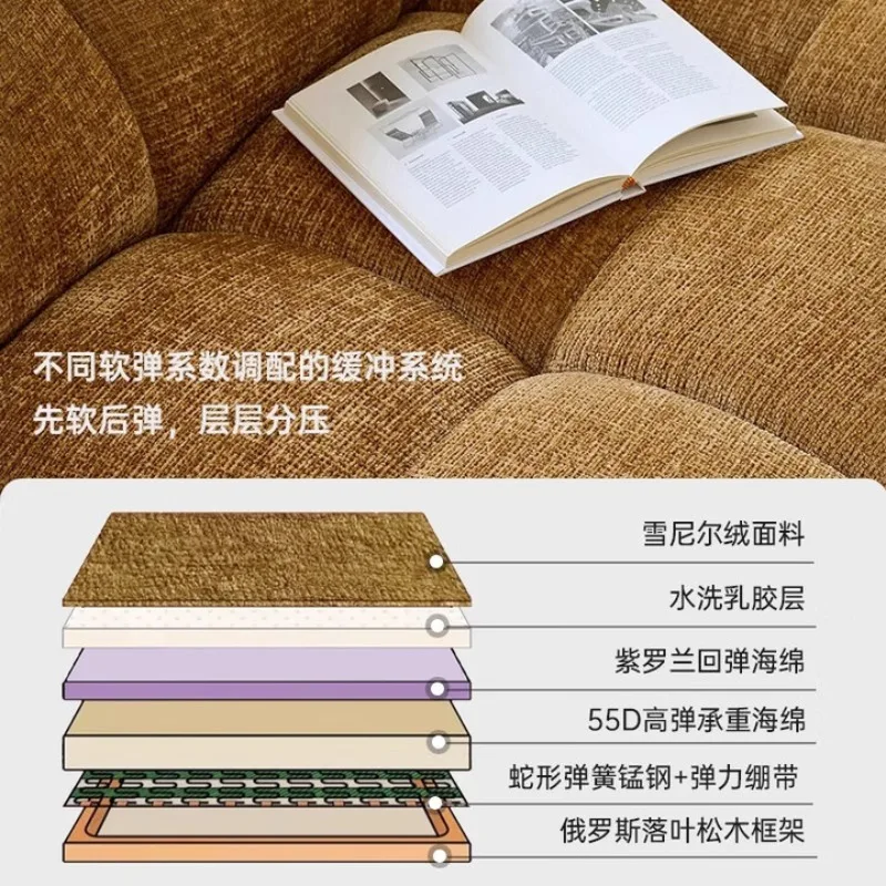 Sofa kain gaya krem Perancis