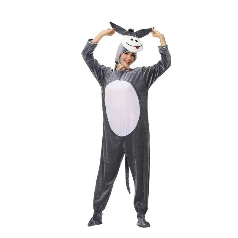 

♥ 2025 2025 New Halloween Amusement Park Children's Show Cosplay Donkey Onesie Animal Doll Costumes ★ Bear House