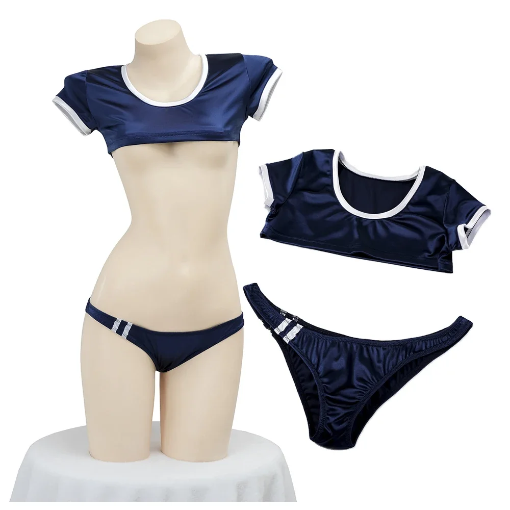 

Sexy Short Mini Gymnastic JK School Girl PE Class Sweat Suit Clothes Cosplay Costumes Anime Student Short Gym Outfit Unifrom Cos