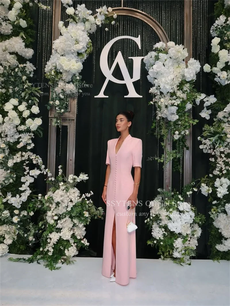 SSYTENS Elegante Abendkleider Rosa Satin Meerjungfrau Party Kleider Vestidos De Boda Para Fiestas Frauen Hochzeit Prom Kleid Angepasst