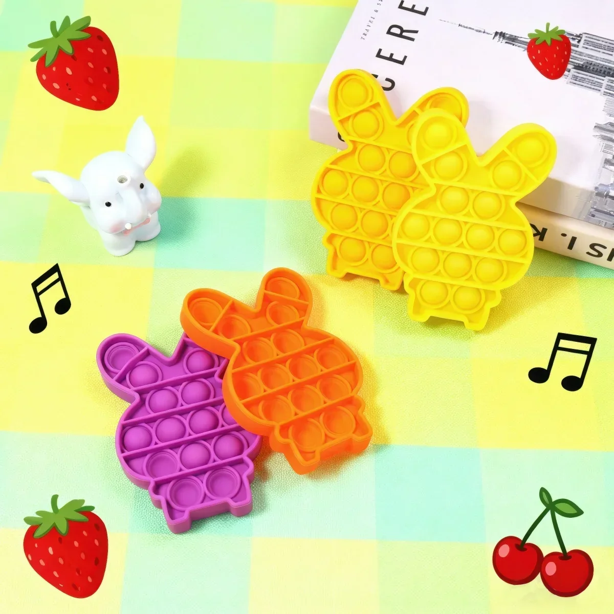 1 unidad Pop Bubble Fidget Color sorpresa Fidget juguete Arco Iris diseño Animal alivio juguetón para niños adultos regalo (Color aleatorio)