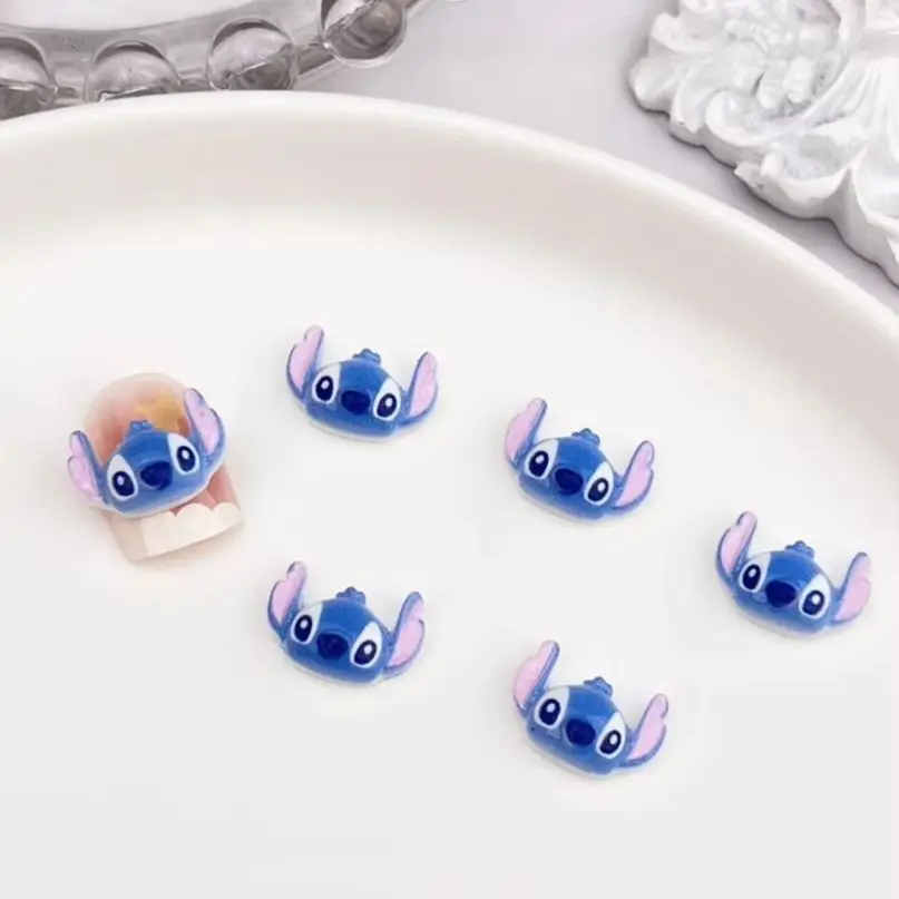 Disney stitch anime merchandise, peripheral accessories， Resin nail art decorations handmade crafts,women's accessories，diy