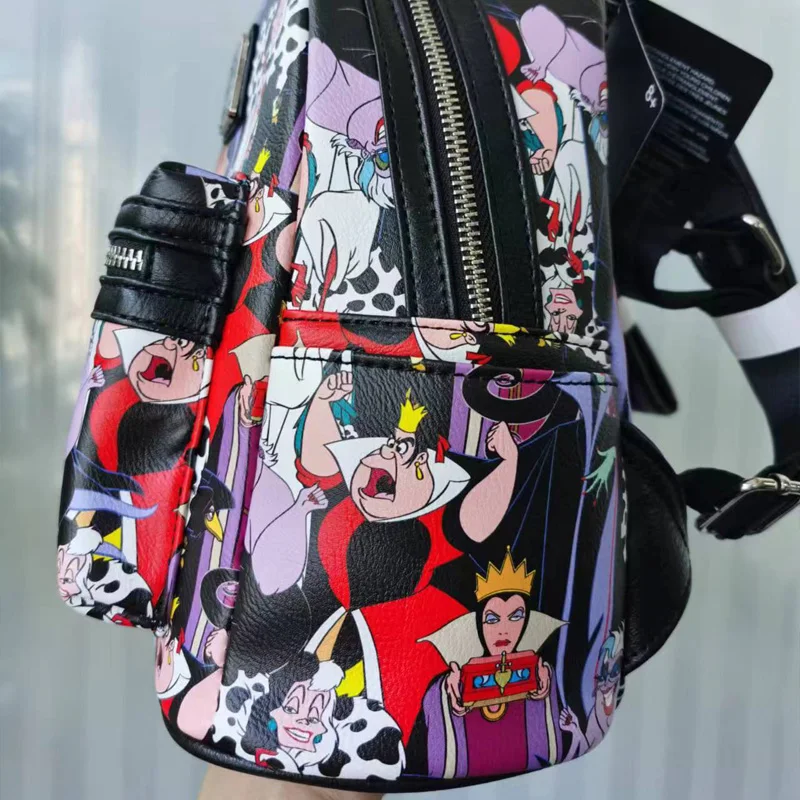 Disney Villains Scene Evil Queen Maleficent Mini Lady Backpack All Over Print Womens Double Strap Shoulder Bag Purse