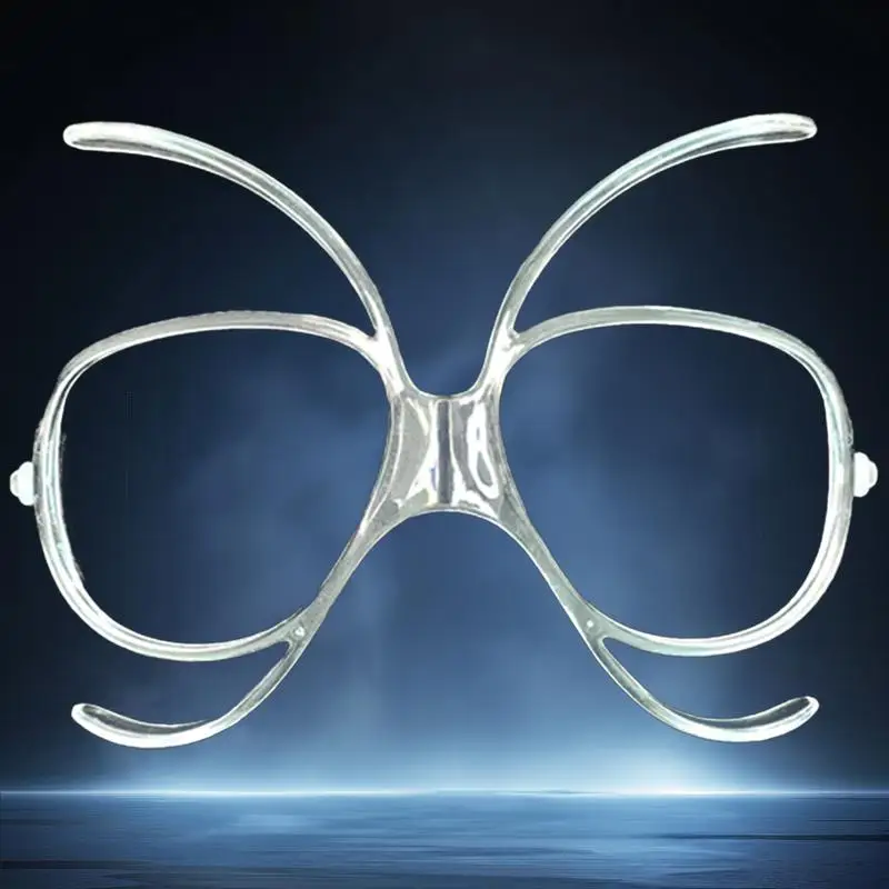 1Pcs Transparent Ski Goggles Butterfly Clip Myopia Frame Insert Optical Adaptor Flexible Prescription Frame