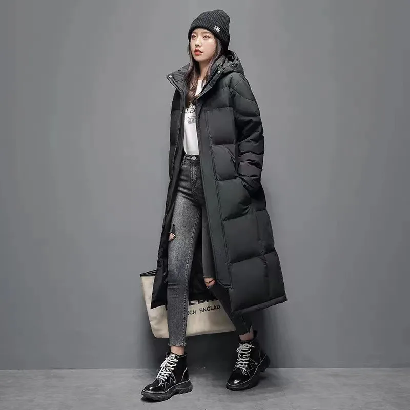 Women's Clothing Couples' Outfits Extended Long Down Cotton Jacket Direct From Manufacturer New Thickened Warm Fashion Parkas
