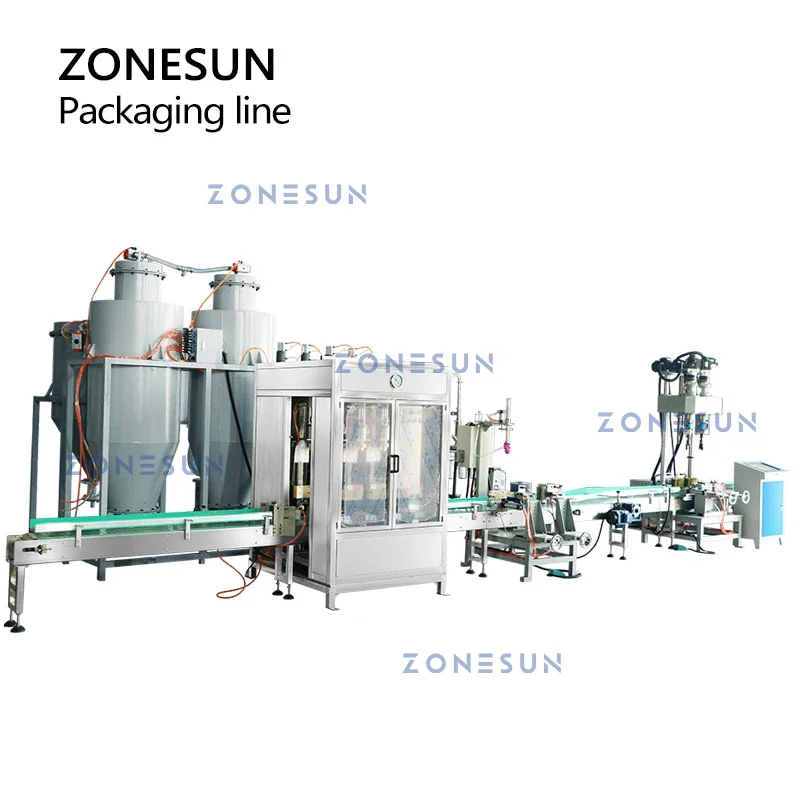 Zonesun extintor de incêndio automático, enchimento, selagem, máquina de rotulagem, extintor químico seco, sistema de embalagem, equipamento ZS-FE1