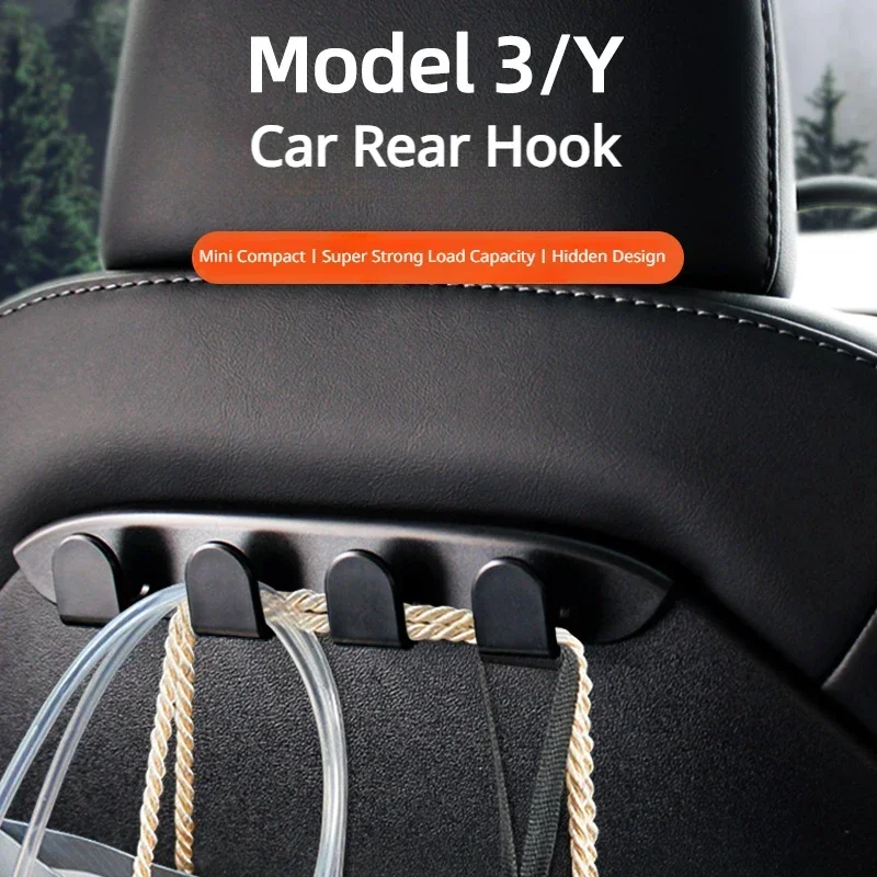 Hipacool per Tesla Model 3/Y Car Back Seater poggiatesta staffa gancio accessori per auto gancio interno staffa universale per auto