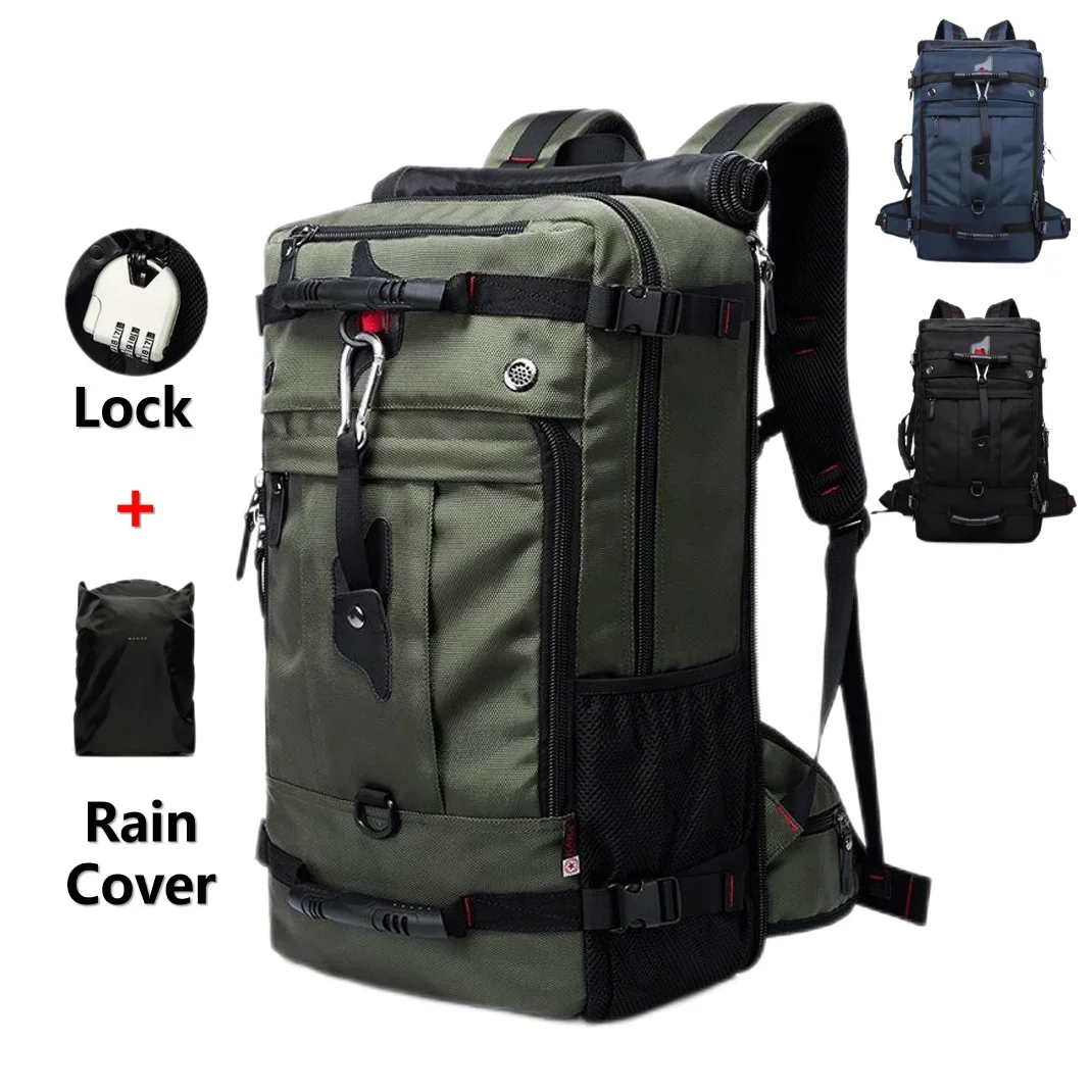 

40L/50L Multifunctional Outdoor Backpack, Waterproof Travel Bag with Lock, Large-capacity Luggage Hiking Bag Rucksack for Men