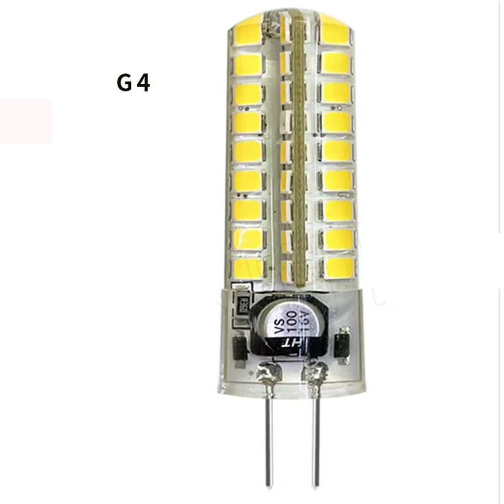 1PC 12V LED Silicone Crystal Light Bulb 5W 72SMD 2835 LED Corn Lamp White Warm White