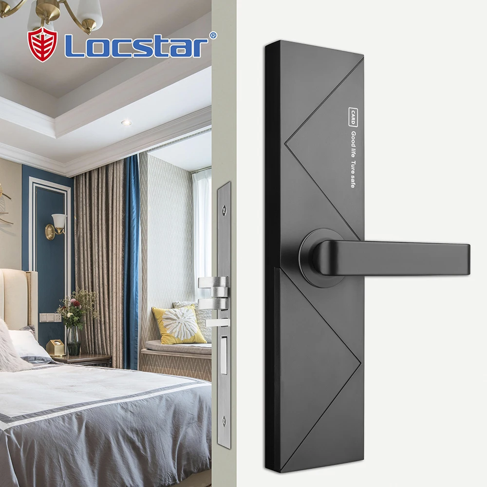 Lostar New Fashion Smart Rfid Card Intelligent Electric Card Encoder Hotel Door Lock With Security System