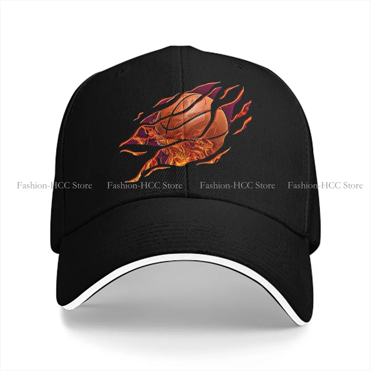 Washed Men's Baseball Cap Fire Trucker Snapback Caps Dad Hat Basketball