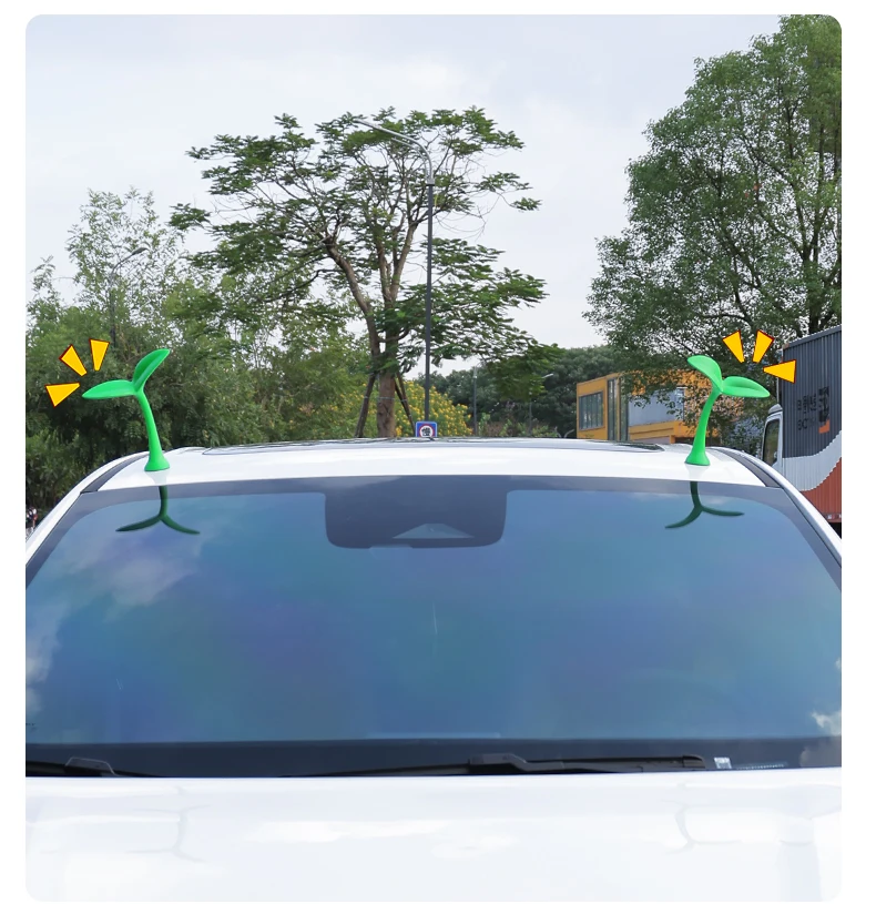 Auto Ornamente 3D Auto Dach Dekoration Aufkleber Sojasprossen Sämlinge Blume Knospe Tentakel Ornament Außen Dekorative Zubehör – Detail 10